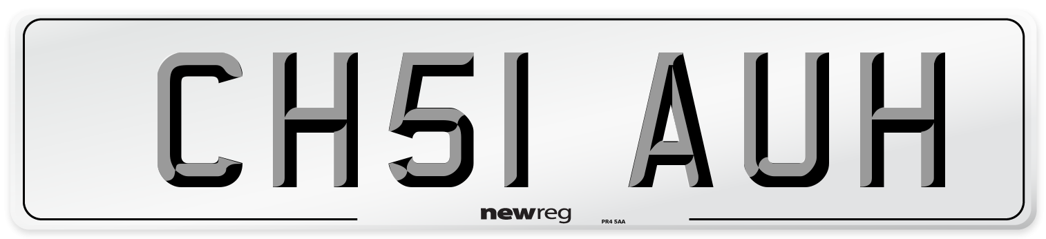 CH51 AUH Number Plate from New Reg